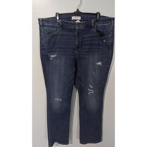 Lane Bryant straight leg distressed jeans size 22